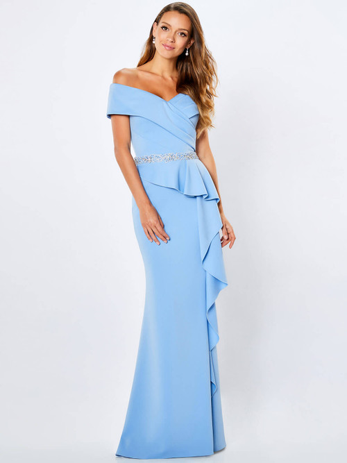 light blue mother of bride dress